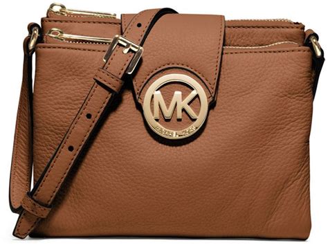 michael kors large fulton pebbled crossbody uk|Michael Kors Crossbody purses.